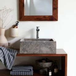 Slats Grey Marble Washbasin Ref. 2573