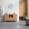 Soho Vanity Unit In Solid Beech 125 Cm Ref. 6134 -Tikamoon 1200 1200 soho solid beech vanity unit 125 cm