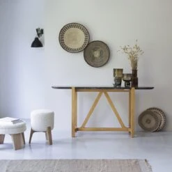 Stoneleaf Solid Oak And Marble Console Table Ref. 4179
