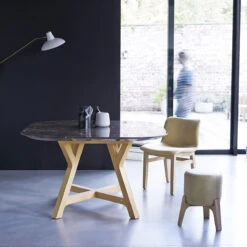 Stoneleaf Solid Oak And Marble Table Ref. 2635