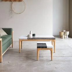 Stonepiet Solid Oak And Marble Coffee Table 111x48 Cm Ref. 2628 -Tikamoon 1200 1200 stonepiet solid oak and marble coffee table 111x48 cm 4