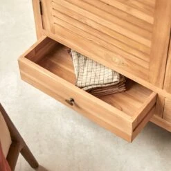 Suzette Solid Teak Wardrobe Ref. 2142 -Tikamoon 1200 1200 suzette solid teak wardrobe 2