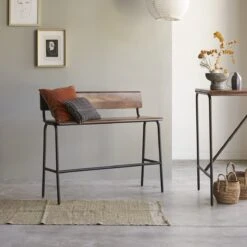 Talia Solid Sheesham And Metal Tall Bench Ref. 3814 -Tikamoon 1200 1200 talia solid sheesham and metal tall bench 3