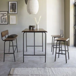 Talia Solid Sheesham And Metam Bar Table Ref. 3856 -Tikamoon 1200 1200 talia solid sheesham and metam bar table seats 4 4