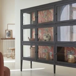 Tana ﻿Wide Elm Display Cabinet Ref. 6456 -Tikamoon 1200 1200 tana wide elm display cabinet 3