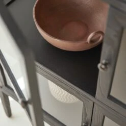 Tana ﻿Wide Elm Display Cabinet Ref. 6456 -Tikamoon 1200 1200 tana wide elm display cabinet 5