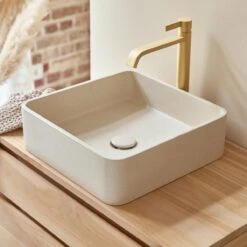 New Arrival 13 Thaïs Square Cream Terrazzo Washbasin Ref. 6086