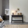 Thaki Black 2-drawer Console Table In Solid Pine Ref. 1756 -Tikamoon 1200 1200 thaki black in pine 2 drawer console table