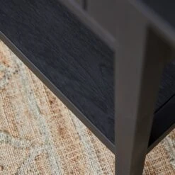 Thaki Black 2-drawer Console Table In Solid Pine Ref. 1756 -Tikamoon 1200 1200 thaki black in pine 2 drawer console table 6