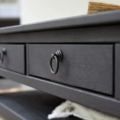 Thaki Black Solid Pine Coffee Table Ref. 1760 -Tikamoon 1200 1200 thaki black pine coffee table 2