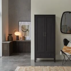 Thaki Black Thaki Solid Pine Wardrobe Ref. 1753