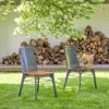 Toscane Grey Solid Teak And Metal Garden Chair Ref. 1988 2 Toscane Grey Solid Teak And Metal Garden Chair Ref. 1988 -Tikamoon 1200 1200 toscane grey solid teak and metal garden chair