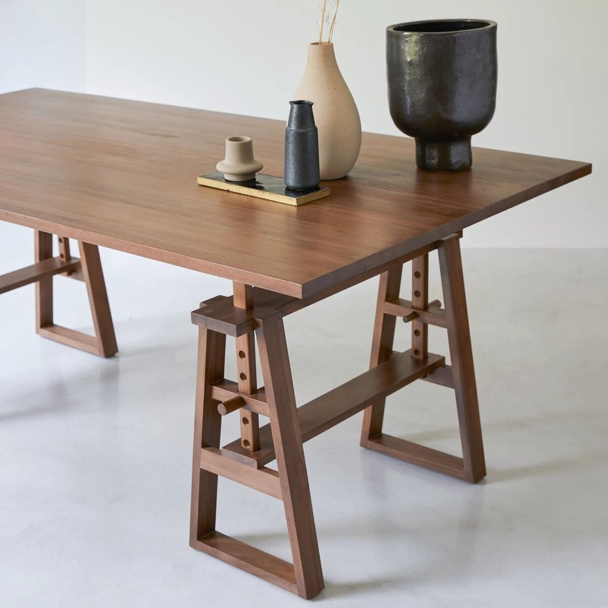 Trestle Solid Reclaimed Teak Table Ref. 2228 4 Trestle Solid Reclaimed Teak Table Ref. 2228 - Image 2