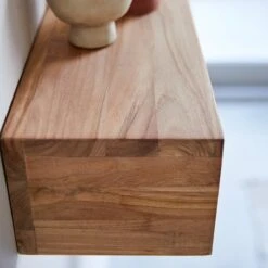 Ugo Solid Teak Wall-mounted Towel Rack 100 Cm Ref. 2815 -Tikamoon 1200 1200 ugo solid teak wall mounted towel rack 100 cm 2