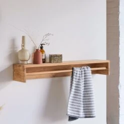 Ugo Solid Teak Wall-mounted Towel Rack 100 Cm Ref. 2815 -Tikamoon 1200 1200 ugo solid teak wall mounted towel rack 100 cm 3