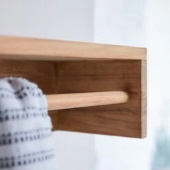 Ugo Solid Teak Wall-mounted Towel Rack 100 Cm Ref. 2815 -Tikamoon 1200 1200 ugo solid teak wall mounted towel rack 100 cm 4