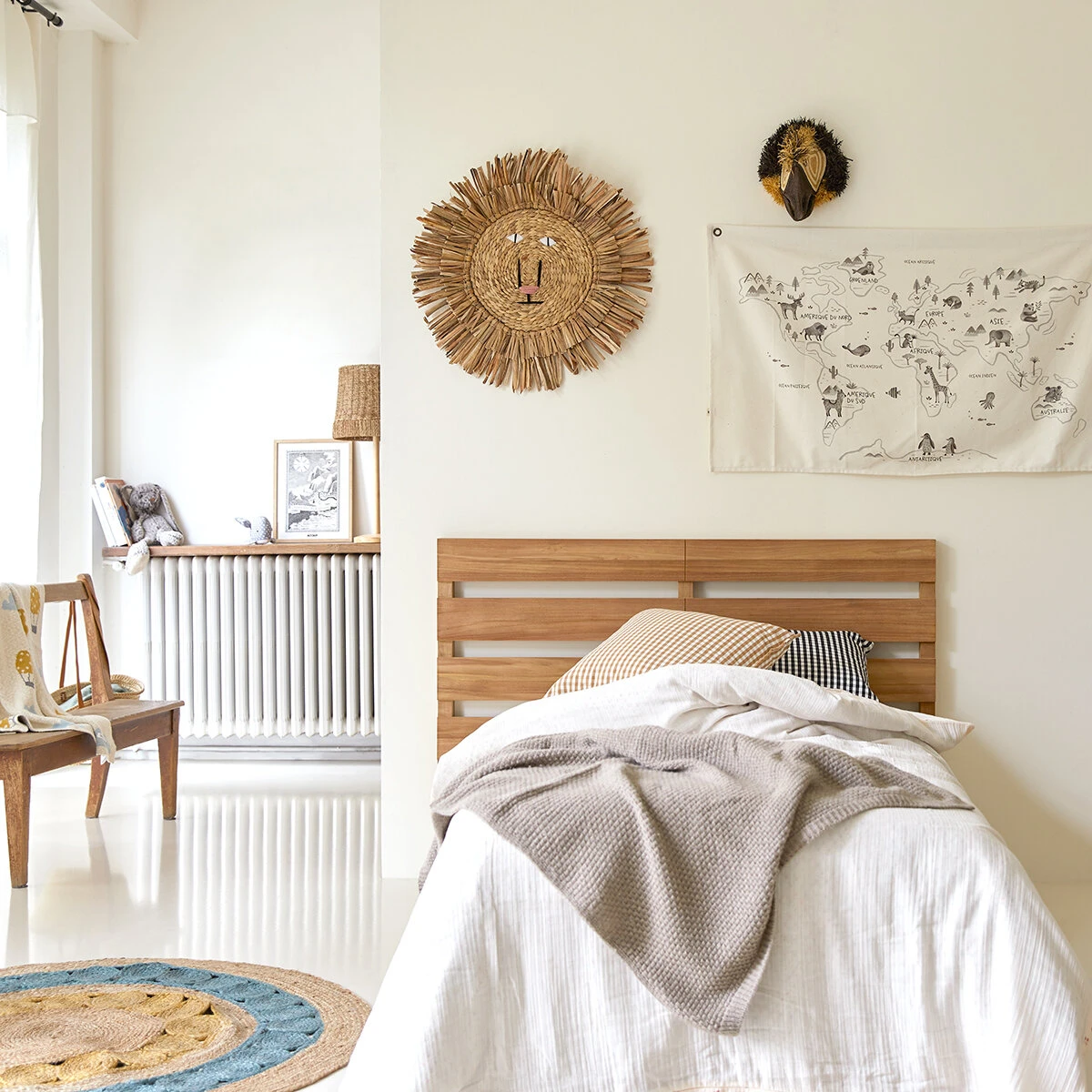 Urbain Kids Solid Teak Headboard 135 Cm Ref. 5519 3 Urbain Kids Solid Teak Headboard 135 Cm Ref. 5519