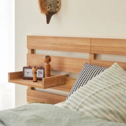 Urbain Kids Solid Teak Headboard With Shelves 135 Cm Ref. 5526 -Tikamoon 1200 1200 urbain kids solid teak headboard with shelves 135 cm 2