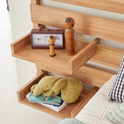 Urbain Kids Solid Teak Headboard With Shelves 135 Cm Ref. 5526 -Tikamoon 1200 1200 urbain kids solid teak headboard with shelves 135 cm 3