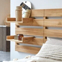 Urbain Solid Teak Headboard With Shelves 270 Cm Ref. 2423 -Tikamoon 1200 1200 urbain solid teak headboard with shelves 270 cm 4