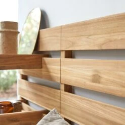 Urbain Solid Teak Headboard With Shelves 270 Cm Ref. 2423 -Tikamoon 1200 1200 urbain solid teak headboard with shelves 270 cm 5