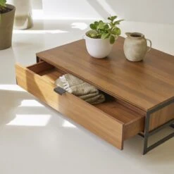 Urban Solid Acacia Coffee Table With Storage Ref. 6413 -Tikamoon 1200 1200 urban solid acacia coffee table with storage 4