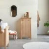 Volute Solid Oak Low Bathroom Column Ref. 6137 -Tikamoon 1200 1200 volute solid oak low bathroom column
