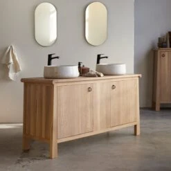 Volute Solid Oak Vanity Unit 160 Cm Ref. 6132 10 Volute Solid Oak Vanity Unit 160 Cm Ref. 6132 -Tikamoon 1200 1200 volute solid oak vanity unit 160 cm 3