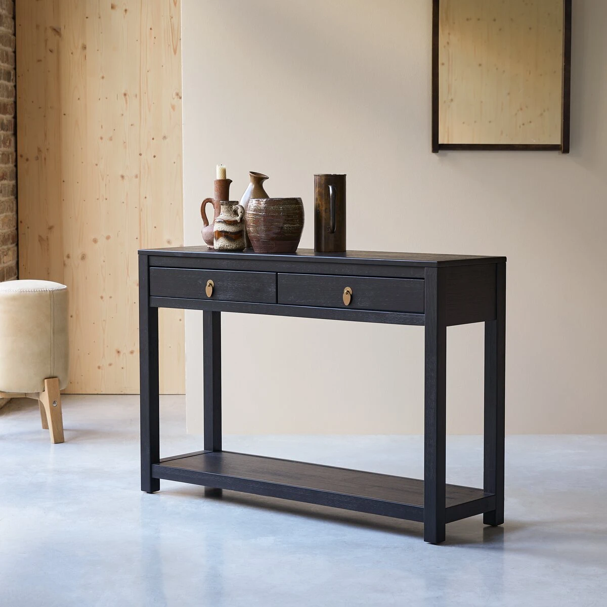 Zenaka 2-drawer Console Table In Solid Pine Ref. 383 6 Zenaka 2-drawer Console Table In Solid Pine Ref. 383 - Image 4